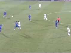 Shqipëria shenon gol ndaj Serbisë, festë me shqiponjë e Manaj