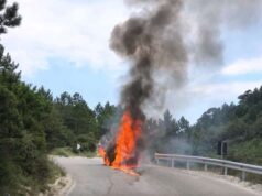 Digjet makina ne Llogara, dyshohet per nje person te djegur brenda automjetit