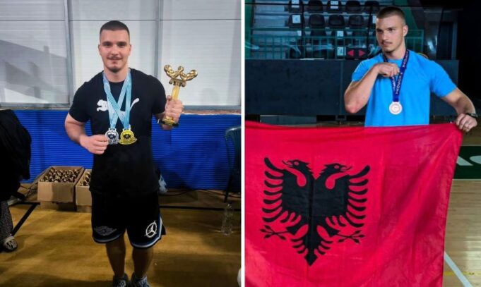 17-vjeçari fierak Angjelo Davidhi shkëlqen në arenën ndërkombëtare të mundjes së dorës