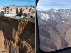 Rruga Prrenjas-Librazhd e bllokuar per shkak te shkarjes masive te dherave/ Rama nxjerr foto nga helikopteri