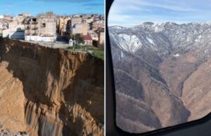 Rruga Prrenjas-Librazhd e bllokuar per shkak te shkarjes masive te dherave/ Rama nxjerr foto nga helikopteri