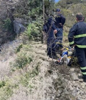 Automjeti bie në greminë, pl*goset shoferi ne Tepelene