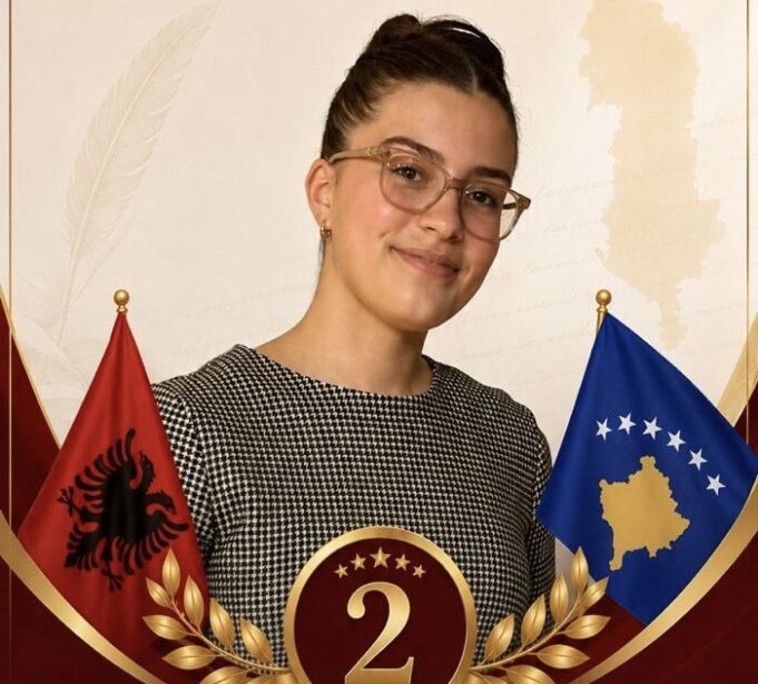 Agnes Canaj nga Fieri në finalen Shqipëri–Kosovë të Olimpiadës së Gjuhës Shqipe 2026