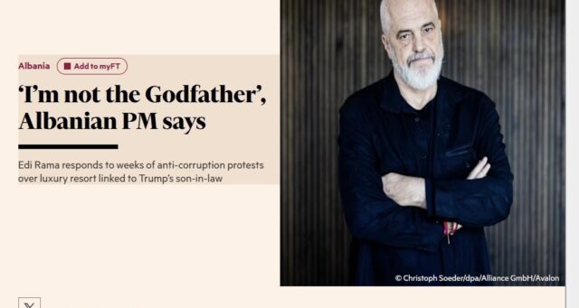 Rama për Financial Times: Kush më akuzon se jam “Kumbari” i them “F*ck You”!