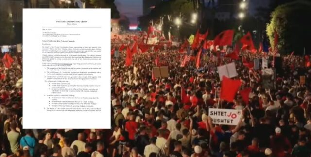 Protestuesit i drejtohen ambasadorëve perëndimorë, 5 kërkesa ndaj qeverisë shqiptare