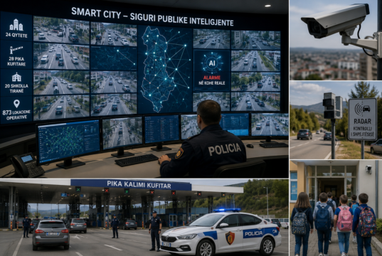 Shqipëria nis zbatimin e “Smart City”, inteligjenca artificiale monitoron sigurinë në 24 qytete dhe 28 pika kufitare