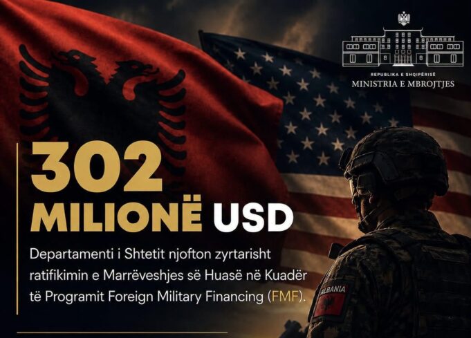SHBA ratifikon huanë 302 milionë dollarë për Shqipërinë, drejt modernizimit të Forcave të Armatosura