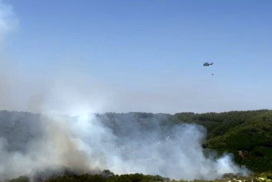 Zjarri në Rriban të Mallakastrës del jashtë kontrollit, nis ndërhyrja nga ajri