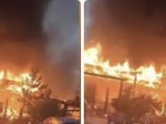 Zjarr i fuqishëm shkrumbon resortin në Sarandë