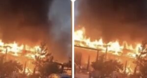 Zjarr i fuqishëm shkrumbon resortin në Sarandë
